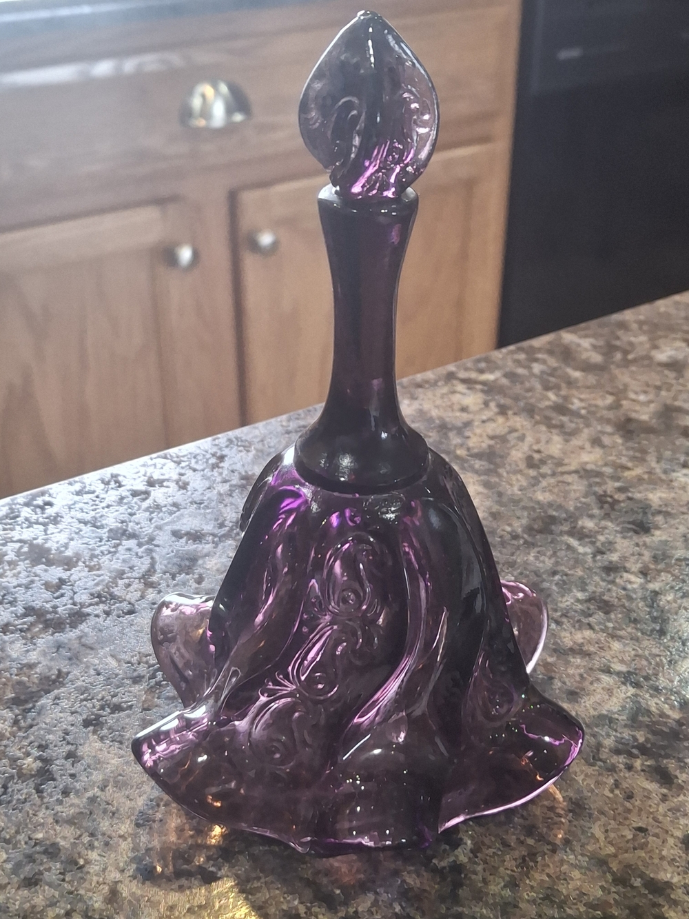 Fenton Purple Glass Decorative Bell